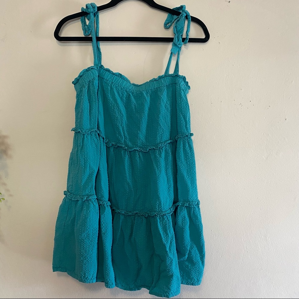 Tie shoulder babydoll top/dress